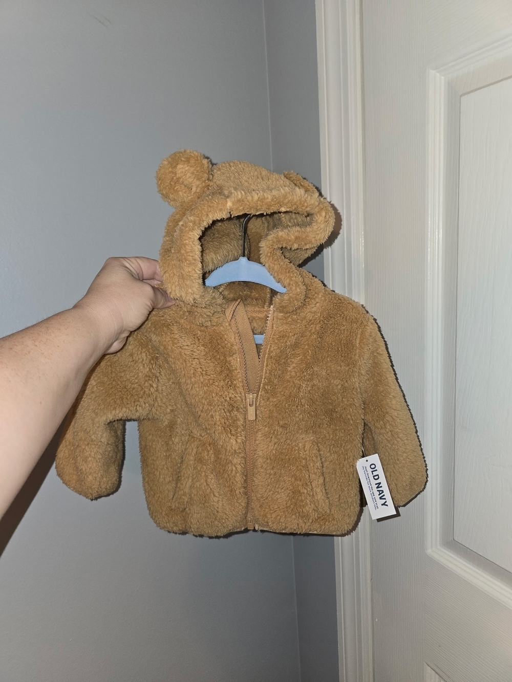 NWT Old Navy Teddy Bear Hooded Baby Jacket - Camel Brown